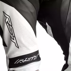 Pantalón de cuero para moto RST Tractech Evo 4 CE blanco/negro XL-3