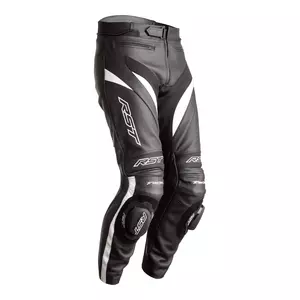 RST Tractech Evo 4 CE pantaloni de motocicletă din piele neagră/albă XS-1