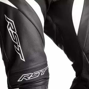 RST Tractech Evo 4 CE pantaloni de motocicletă din piele neagră/albă M-3