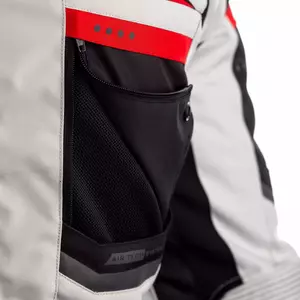 RST Maverick CE srebrna/crna/crvena 4XL tekstilna motociklistička jakna-4