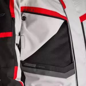 RST Maverick CE srebrna/crna/crvena 4XL tekstilna motociklistička jakna-5