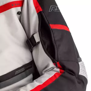 RST Maverick CE srebrna/crna/crvena 4XL tekstilna motociklistička jakna-7