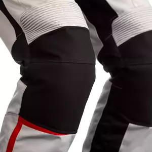 Pantalón de moto textil RST Maverick CE plata/negro/rojo 4XL-3