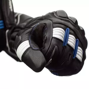 RST Pilot črne/modre/bele usnjene motoristične rokavice M-4