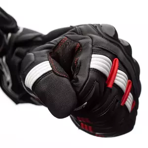 Gants de moto RST Pilot en cuir noir/rouge/blanc M-4
