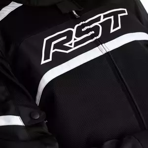 Chaqueta de moto textil RST Pilot Air CE negro/blanco S-3
