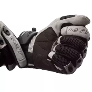 RST Ventilator-X strieborno-čierne textilné rukavice na motorku M-6