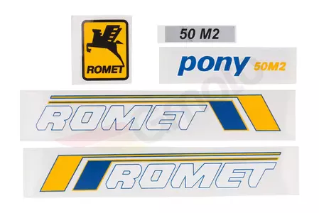 Naklejki komplet Romet Motorynka Pony M2 nowy typ