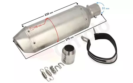 Dušilec zvoka - izpušni sistem za motorna kolesa univerzalni titan-2