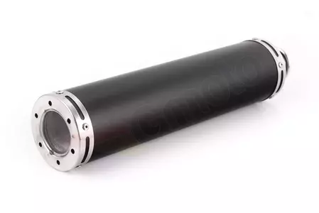 Silenciador - escape de mota universal alumínio grande preto-4