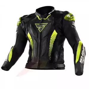 Shima Apex kožna motociklistička jakna, crna i žuta, fluo 46-1