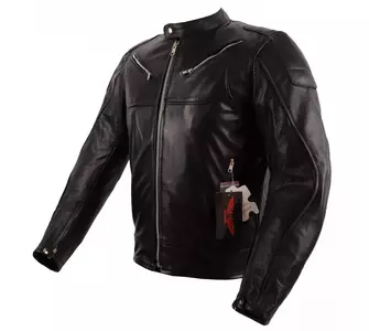 L&J Rypard Letní kožená bunda na motorku černá S-3