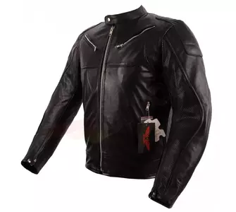 L&J Rypard Letní kožená bunda na motorku černá M-3