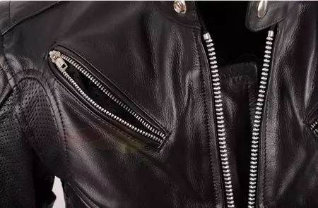 L&J Rypard Letní kožená bunda na motorku černá M-6