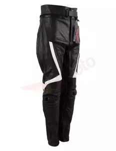 L&J Rypard Jarwis pantalones de moto de cuero negro/blanco M-2