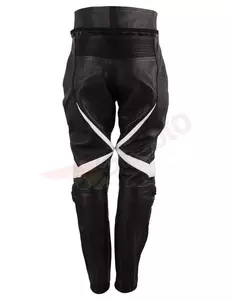 L&J Rypard Jarwis pantalones de moto de cuero negro/blanco M-3