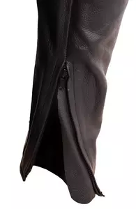 Pantaloni da moto in pelle L&J Rypard Jarwis nero/bianco XL-4