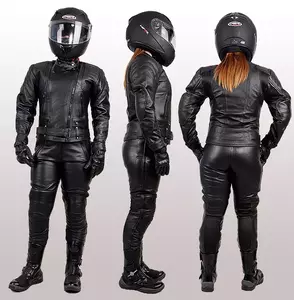Sieviešu L&J Rypard Abigail Lady motocikla ādas jaka melna XS-3
