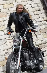 Dámska kožená bunda L&J Rypard Abigail Lady na motorku čierna M-4