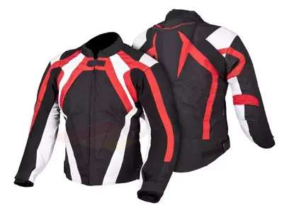 L&J Rypard Tromso fekete/fehér/piros textil motoros dzseki M-1