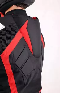 L&J Rypard Tromso črno-bela/rdeča tekstilna motoristična jakna L-2