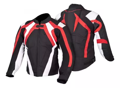 L&J Rypard Tromso črna/bela/rdeča tekstilna motoristična jakna 3XL - KTM007/3XL