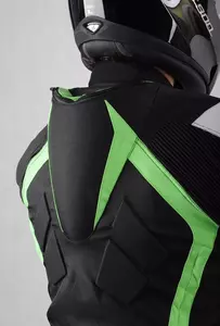 L&J Rypard Tromso chaqueta de moto textil negro/blanco/verde XL-3
