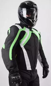 L&J Rypard Tromso chaqueta de moto textil negro/blanco/verde XL-4