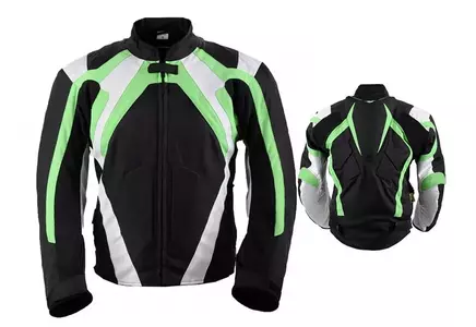 L&J Rypard Tromso chaqueta moto textil negro/blanco/verde 3XL-1