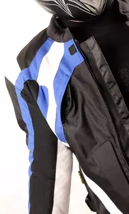 L&J Rypard Tromso čierna/biela/modrá textilná bunda na motorku S-2