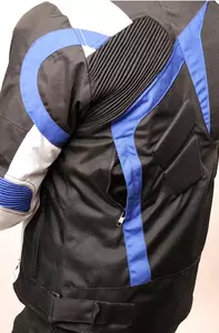 L&J Rypard Tromso giacca da moto in tessuto nero/bianco/blu S-4