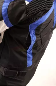 L&J Rypard Tromso čierna/biela/modrá textilná bunda na motorku M-3