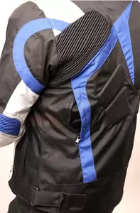 L&J Rypard Tromso giacca da moto in tessuto nero/bianco/blu M-4