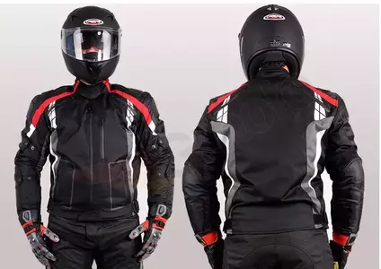 L&J Rypard Hyper negru/roșu jachetă de motocicletă din material textil M-2