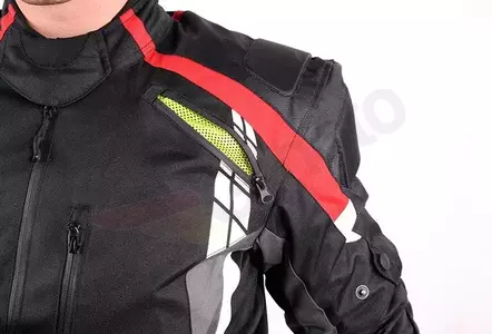 L&J Rypard Hyper negru/roșu jachetă de motocicletă din material textil M-3