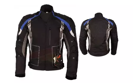 L&J Rypard Hyper casaco têxtil preto/azul para motociclismo M - KTM009/M