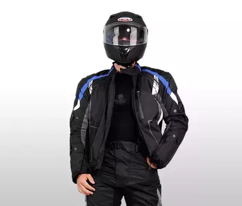 L&J Rypard Hyper černo-modrá textilní bunda na motorku L-2