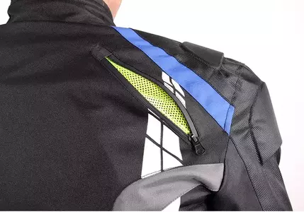 Jachetă de motocicletă L&J Rypard Hyper negru/albastru din material textil 2XL-3