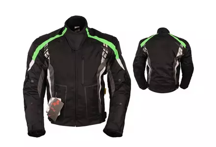 L&amp;J Rypard Hyper tekstilna motoristička jakna crno/zelena 5XL-1