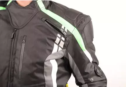 L&amp;J Rypard Hyper tekstilna motoristička jakna crno/zelena 5XL-3