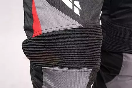 L&J Rypard Hyper černé/šedé/červené textilní kalhoty na motorku M-3