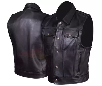 L&J Rypard Официална кожена жилетка черна M - KM007/M