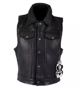 L&J Rypard Oficiální kožená vesta černá 4XL-2