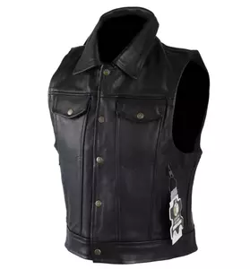 L&J Rypard Oficiální kožená vesta černá 4XL-4