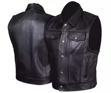 L&J Rypard Официална кожена жилетка черна 5XL - KM007/5XL