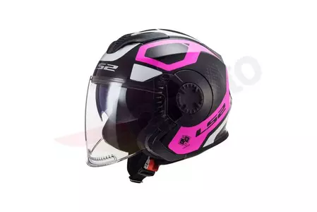 LS2 OF570 VERSO MARKER MATT BLACK VIOLET XXS casco moto open face-1