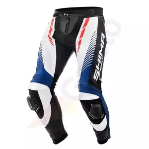 Shima Apex blanco azul rojo negro pantalones de moto de cuero S-2