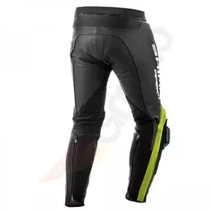 Shima Apex pantalones de moto de cuero negro fluo S-3