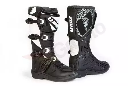 Motociklininko krosiniai enduro batai IMX X-TWO juoda/balta 41 (vidpadis 270 mm) - 3401921-014-41