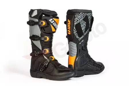 IMX X-TWO krosiniai enduro motociklininko batai juodi/oranžiniai/pilki 40 (vidpadis 263 mm) - 3401921-010-40